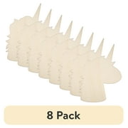 (8 pack) Hello Hobby Wooden Unicorn Shape, Ready-to-Decorate Die-Cut Shaped Wood, 3.2" x 0.15" x 4"