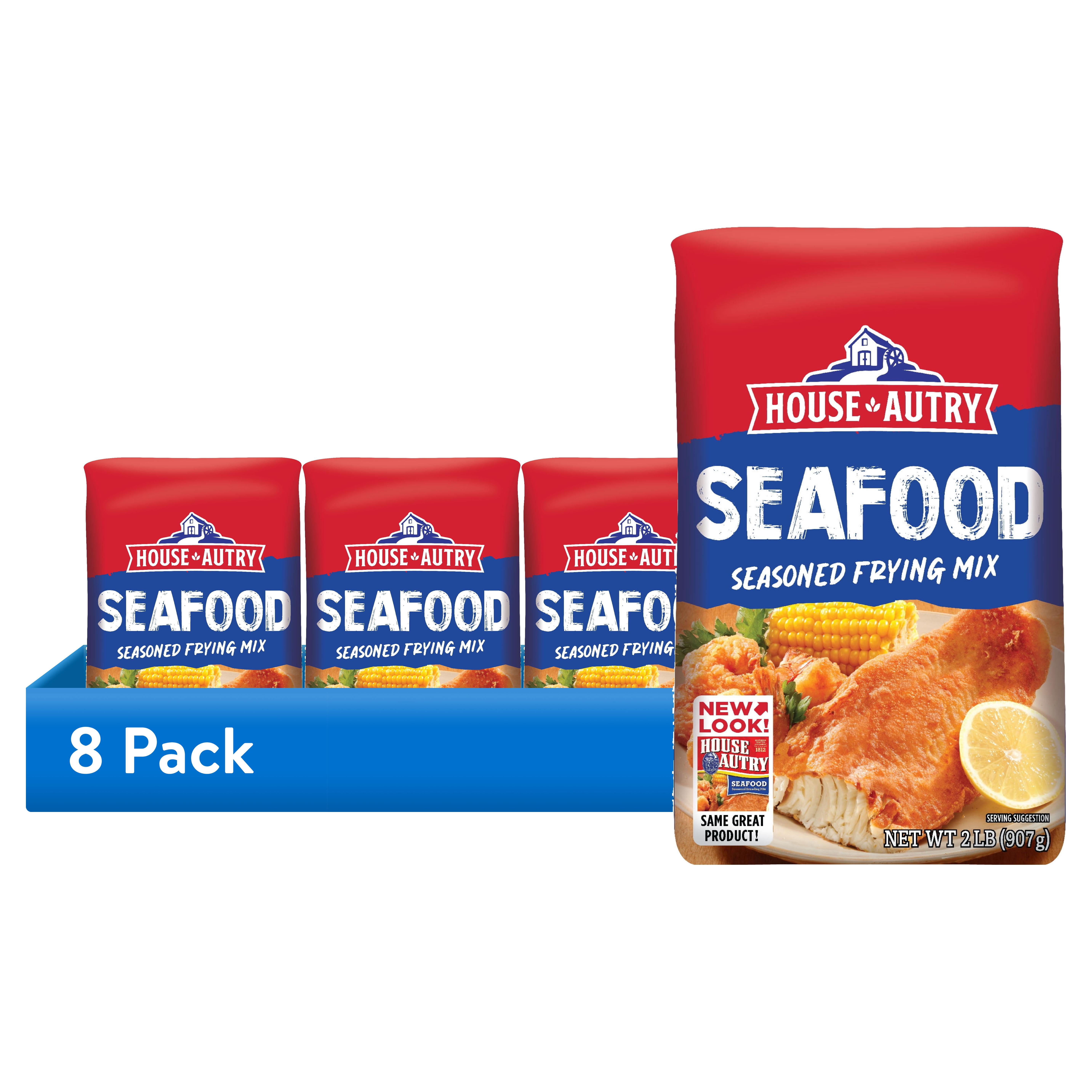 (8 pack) House Autry Seafood Seasoned Breading Mix 32z Crispy Coatings & Batters Frying Mix