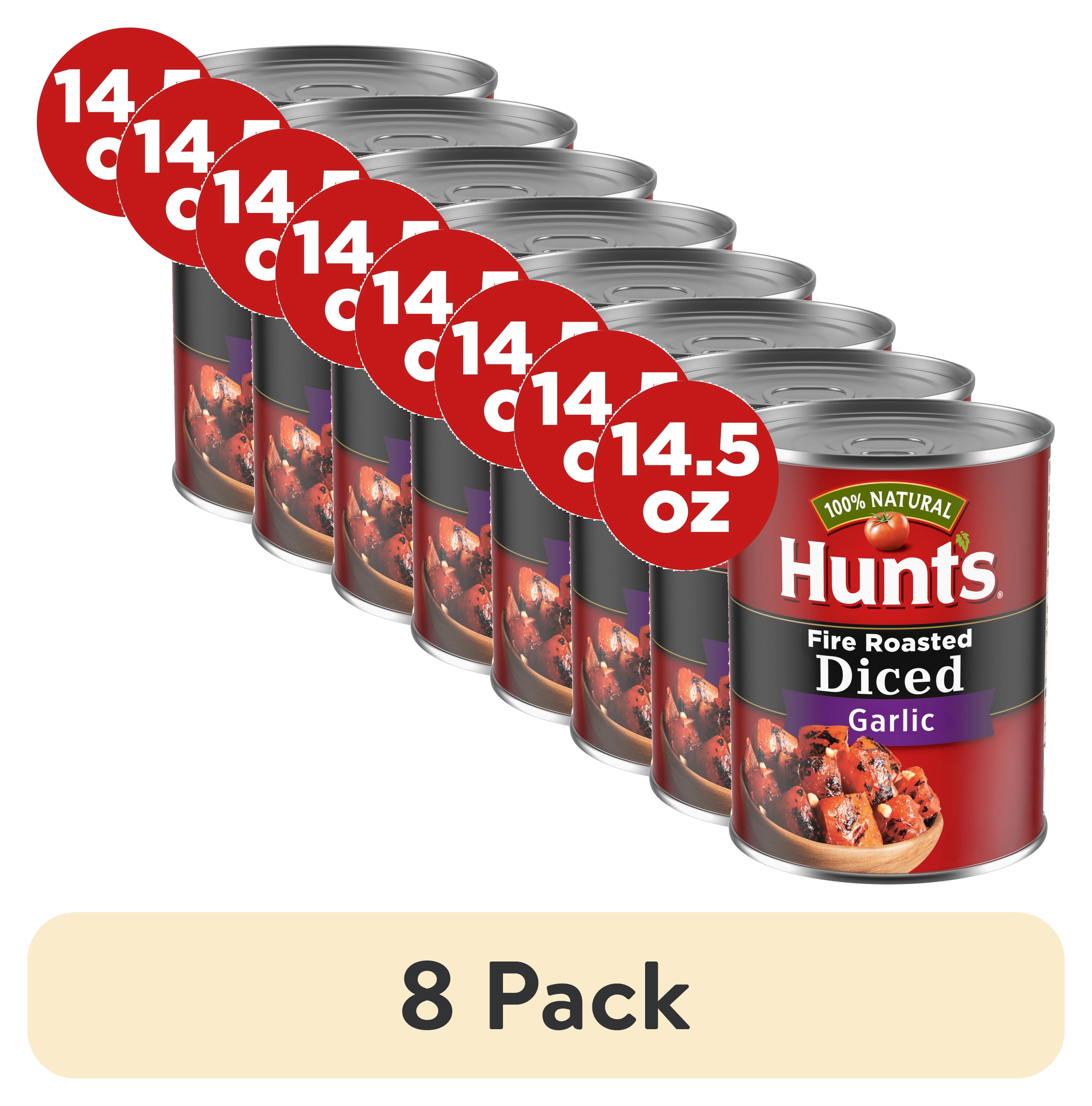 (8 pack) Hunt’s Fire Roasted Diced Tomatoes with Garlic, Perfect for Chili & Soups, 14.5 oz. Can