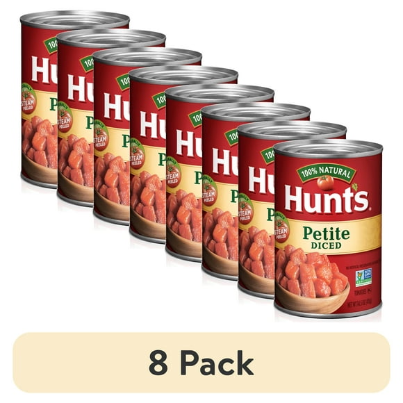 (8 pack) Hunt's Petite Diced Tomatoes, 14.5 oz Can
