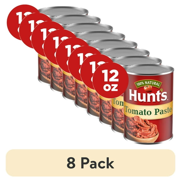 (8 pack) Hunts Tomato Paste, Perfect for Chili & Soups, 12 oz. Can