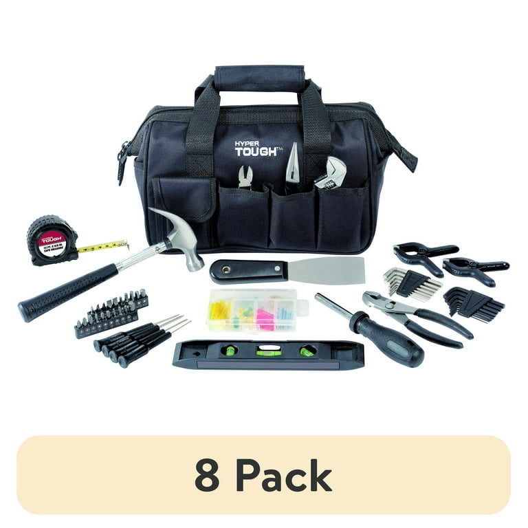 stphセット 8 pack) Hyper Tough 89-Piece Black Household Tool Set with 12