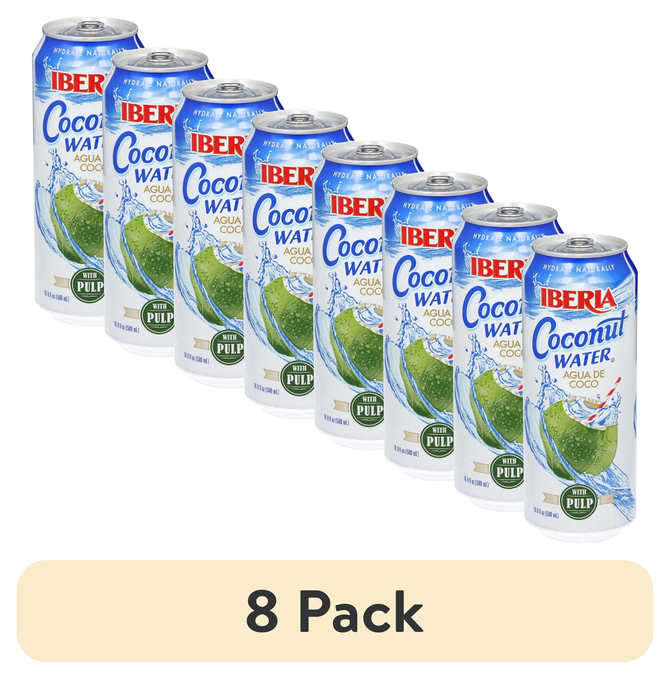 (8 pack) Iberia Coconut Water with Pulp 16.9 fl oz