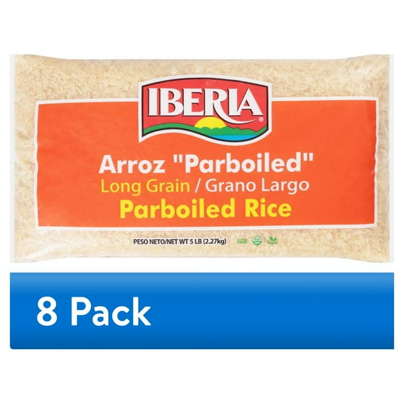 (8 pack) Iberia Long Grain Parboiled Rice 5 lb