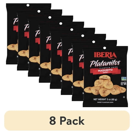 (8 pack) Iberia Platanitos Sweet Plantain Chips 3 oz