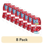 (8 pack) Icee Slush Cherry Freeze & Squeeze Drink Pouch, 6 fl oz
