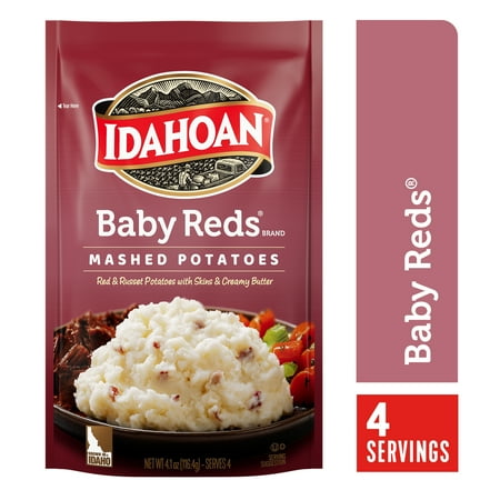 (8 pack) Idahoan Baby Reds Mashed Potatoes Side Dish, 4.1 oz