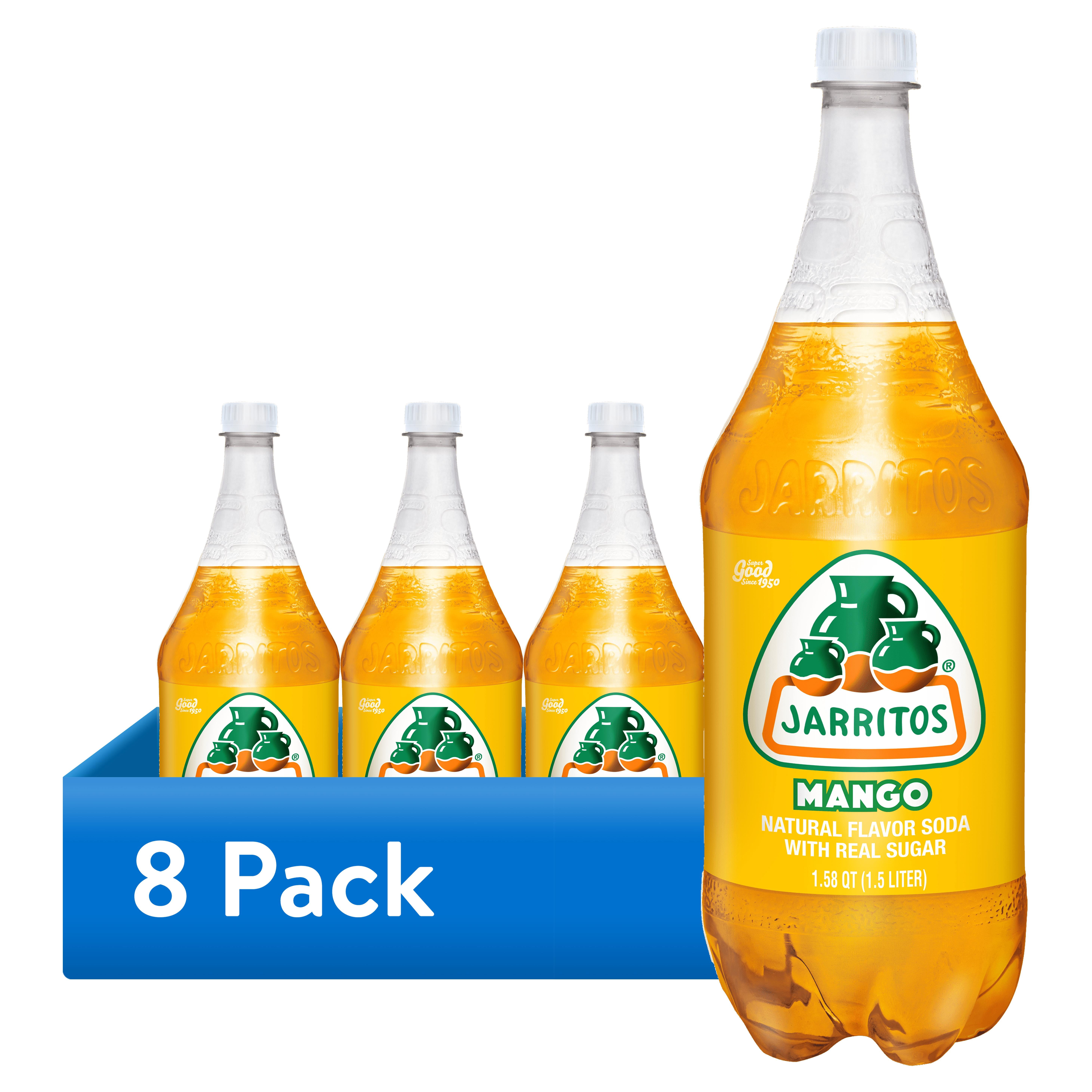 (8 pack) Jarritos Mango Soda, 1.58 qt