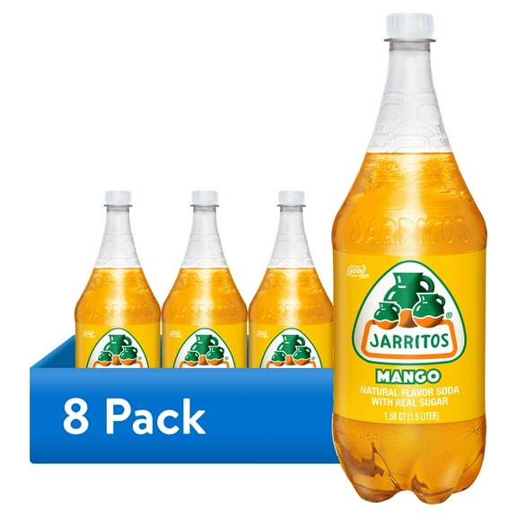 (8 pack) Jarritos Mango Soda, 1.58 qt