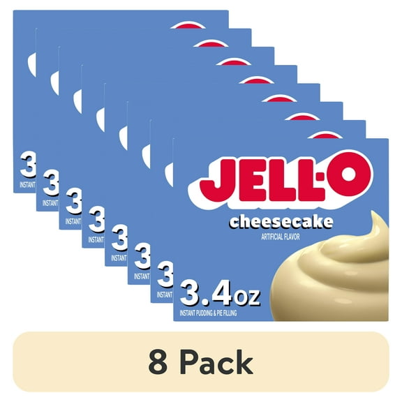 (8 pack) Jell-O Cheesecake Instant Pudding & Pie Filling Mix, 3.4 oz Box