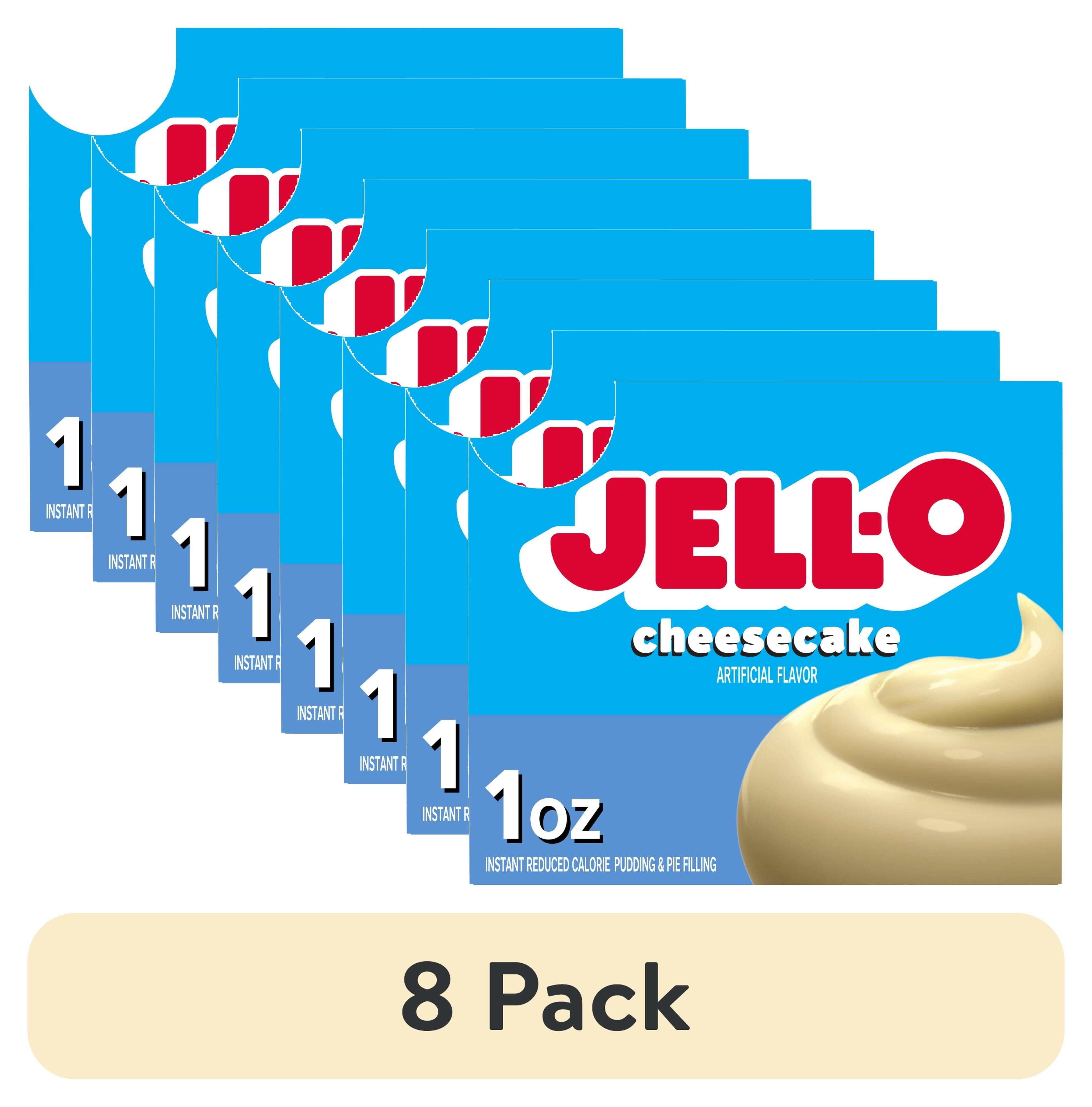 (8 pack) Jell-O Cheesecake Sugar Free Fat Free Instant Pudding Mix & Pie Filling, 1 oz. Box