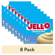 (8 pack) Jell-O Cheesecake Sugar Free Fat Free Instant Pudding Mix & Pie Filling, 1 oz. Box