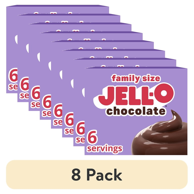 8 pack) Jell-O Chocolate Artificially Flavored Instant Pudding
