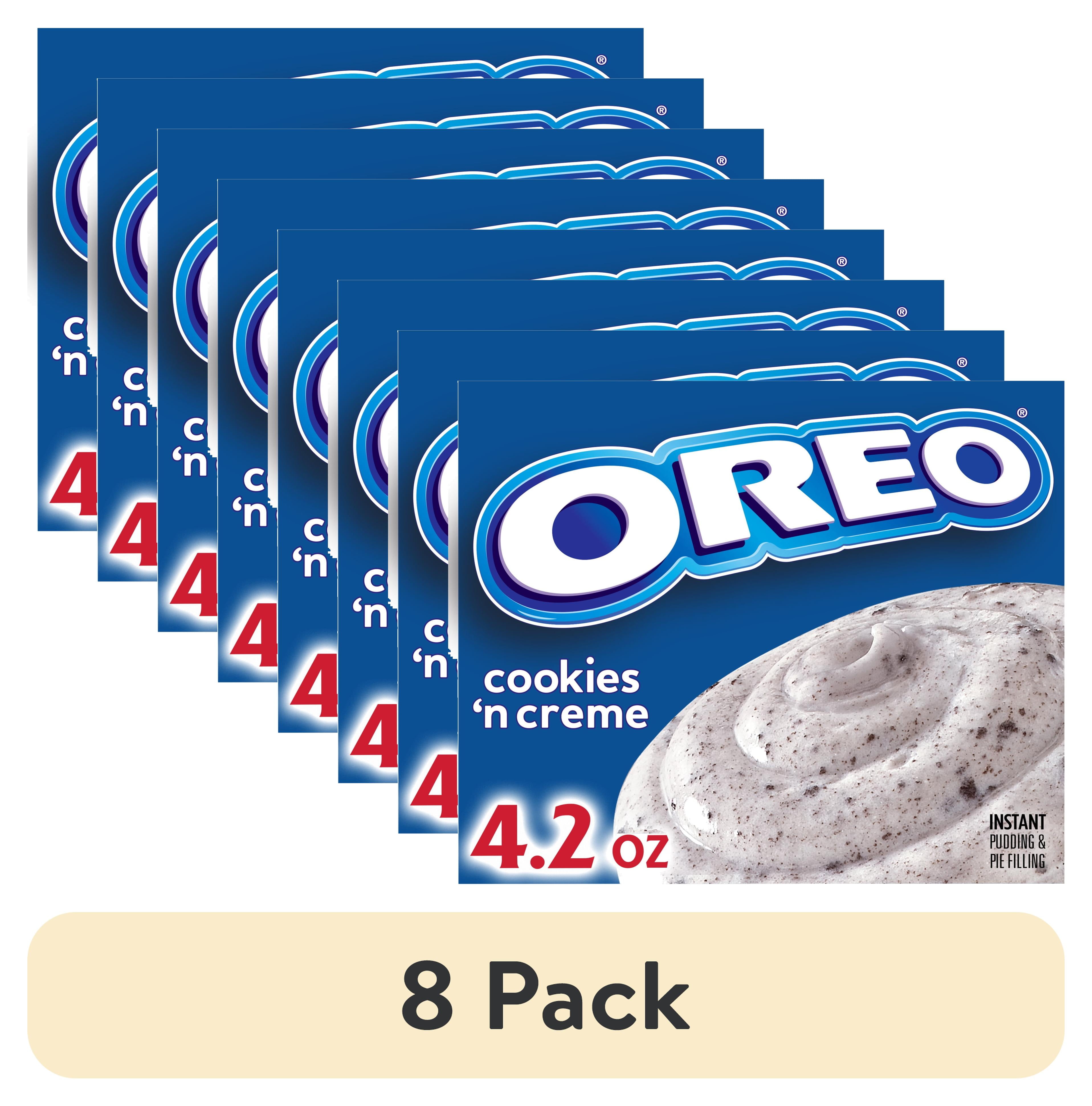 (8 pack) Jell-O Oreo Cookies 'n Creme Instant Pudding & Pie Filling Mix, 4.2 oz Box