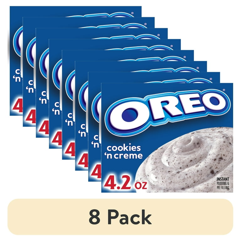8 pack) Jell-O Oreo Cookies 'n Creme Instant Pudding & Pie Filling