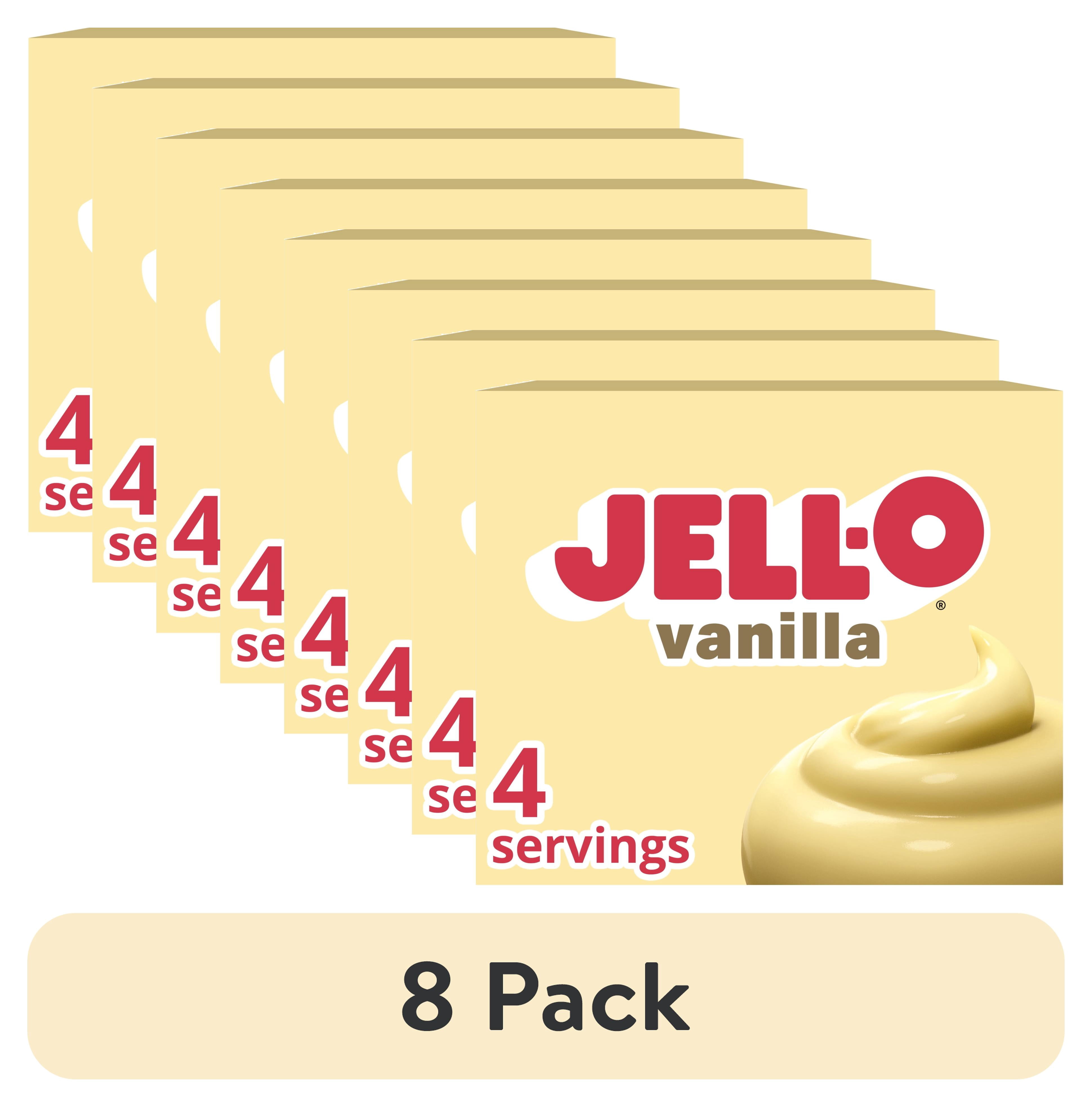 8 pack) Jell-O Vanilla Artificially Flavored Instant Pudding & Pie