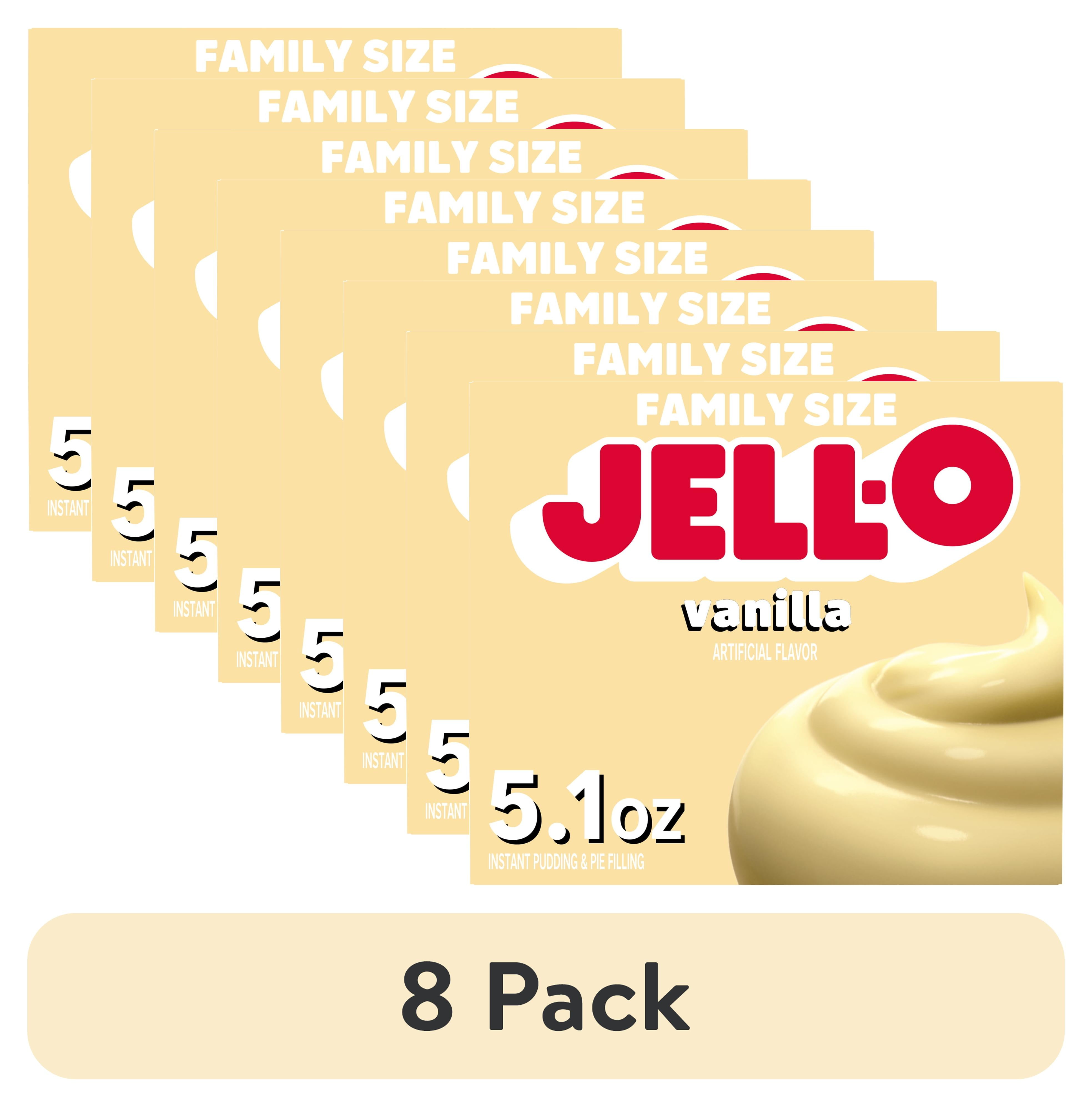 8 pack) Jell-O Vanilla Instant Pudding Mix & Pie Filling, 5.1 oz