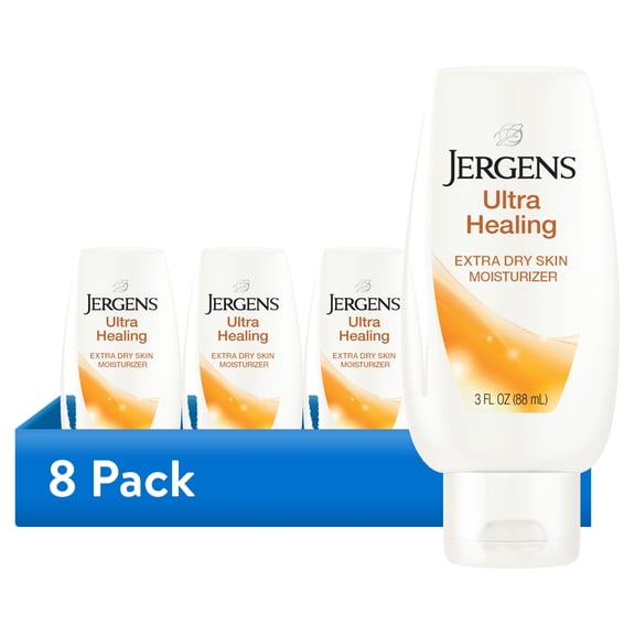 (8 pack) Jergens Ultra Healing Hand And Body Lotion Dry Skin Moisturizer, Vitamins C, E, B5, 3 Oz
