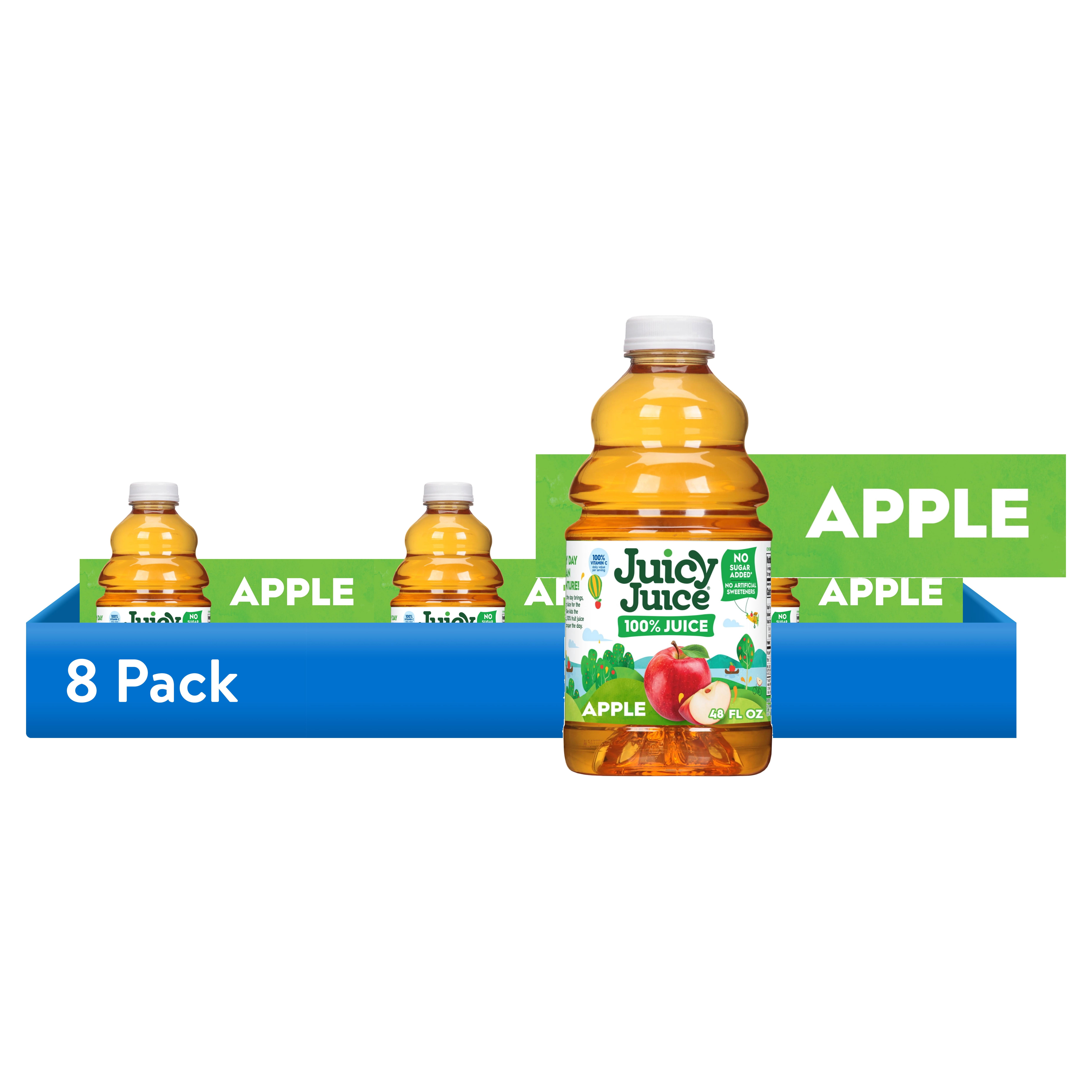 8 pack) Juicy Juice 100% Juice, Apple, 48 fl oz Bottle - Walmart.com