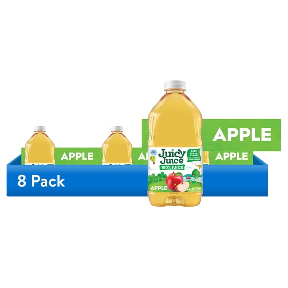 (8 pack) Juicy Juice 100% Juice, Apple, 64 fl oz Bottle