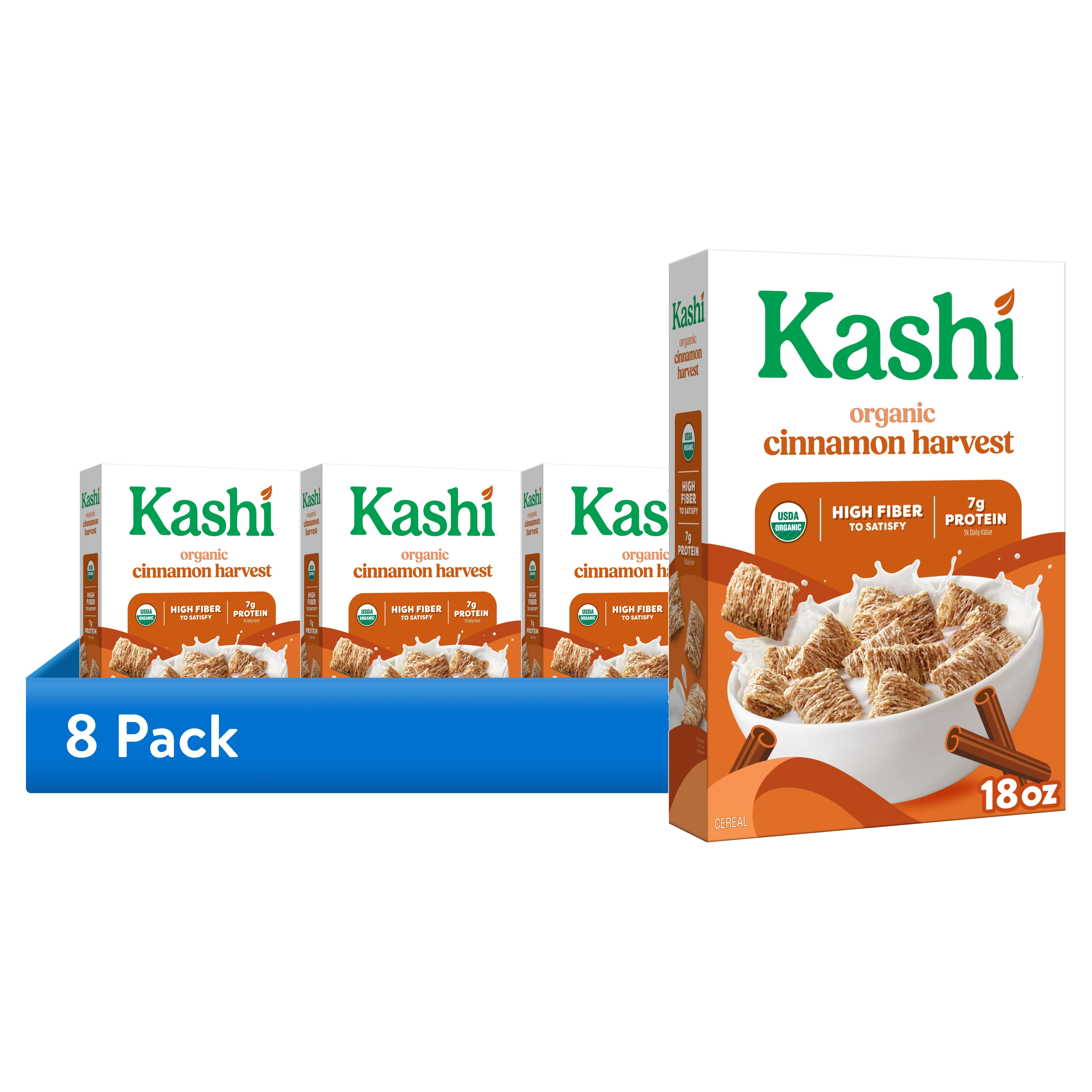 (8 pack) Kashi Cinnamon Harvest Breakfast Cereal, Organic, 18 oz