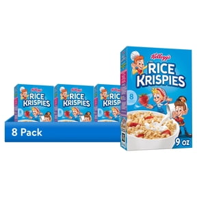 (8 pack) Kellogg's Rice Krispies Original Breakfast Cereal, 8 Vitamins and Minerals, 9 oz