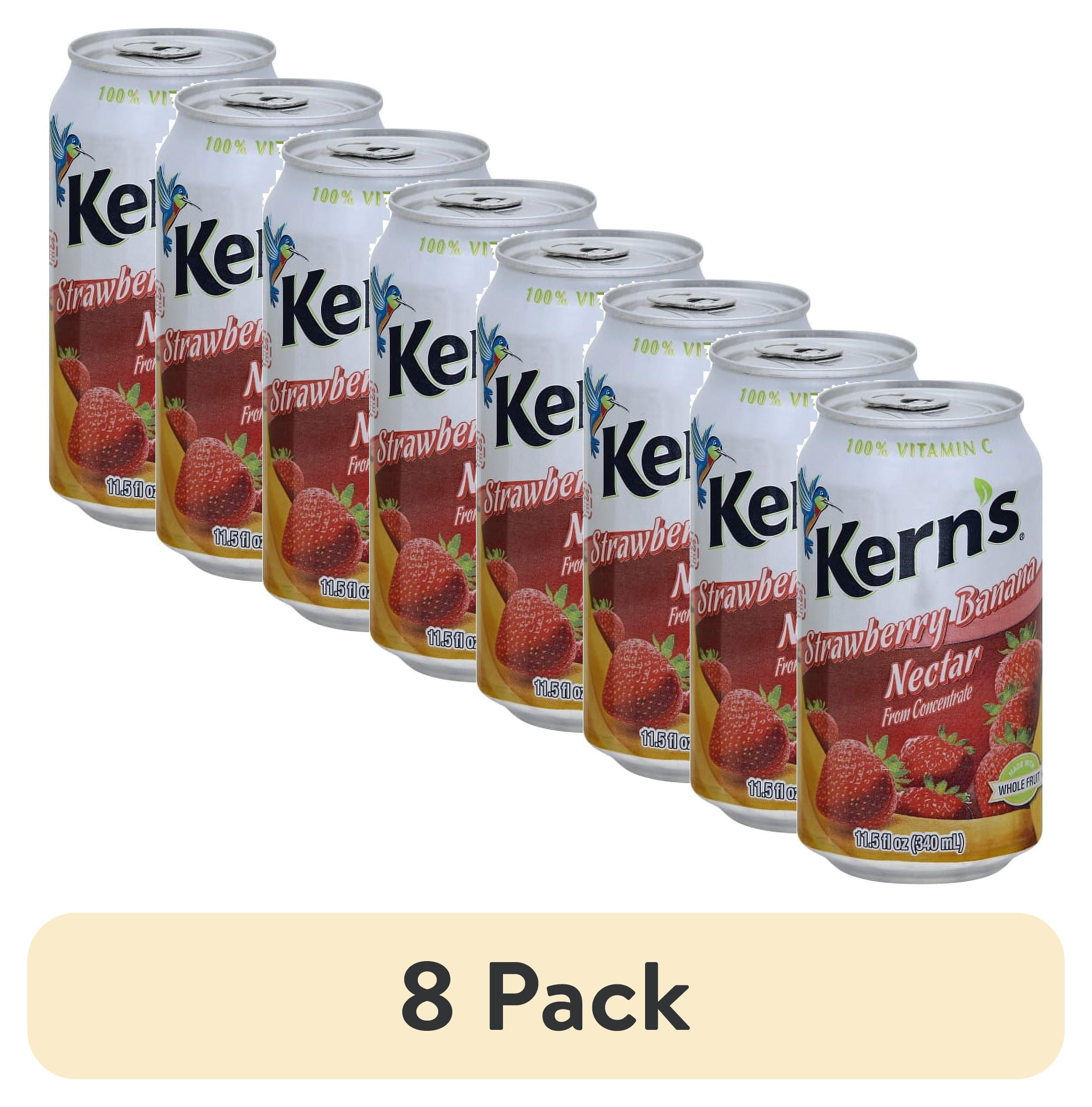 (8 pack) Kern's Strawberry Banana Juice Nectar, 11.5 fl oz - Walmart.com