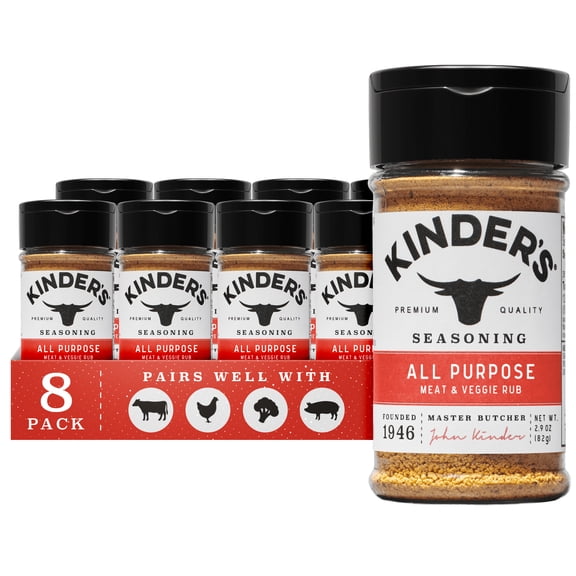 (8 pack) Kinder's All Purpose Seasoning, 2.9 oz