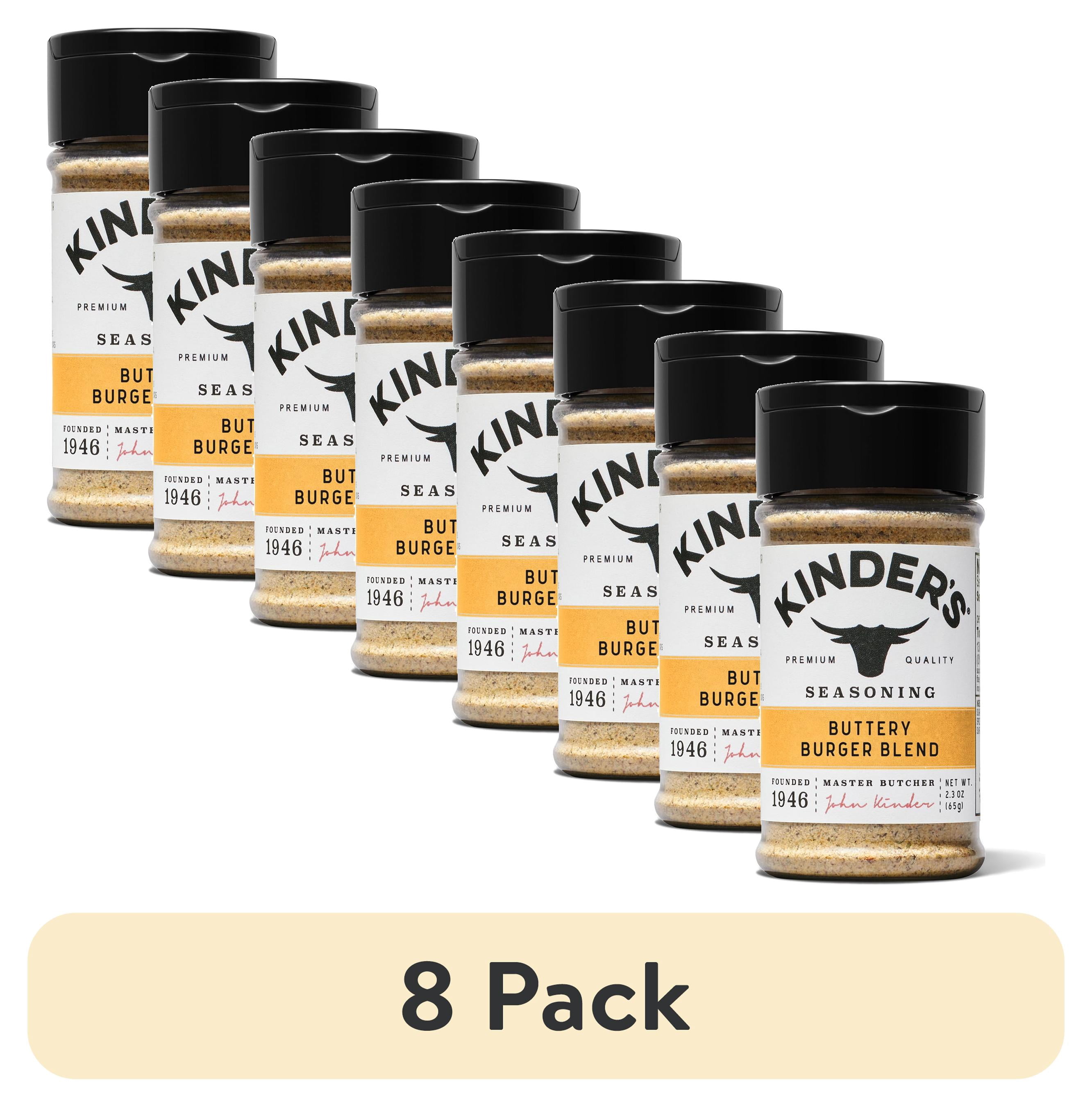 (8 pack) Kinder's Buttery Burger Blend Seasoning, 2.1 oz Small Bottle