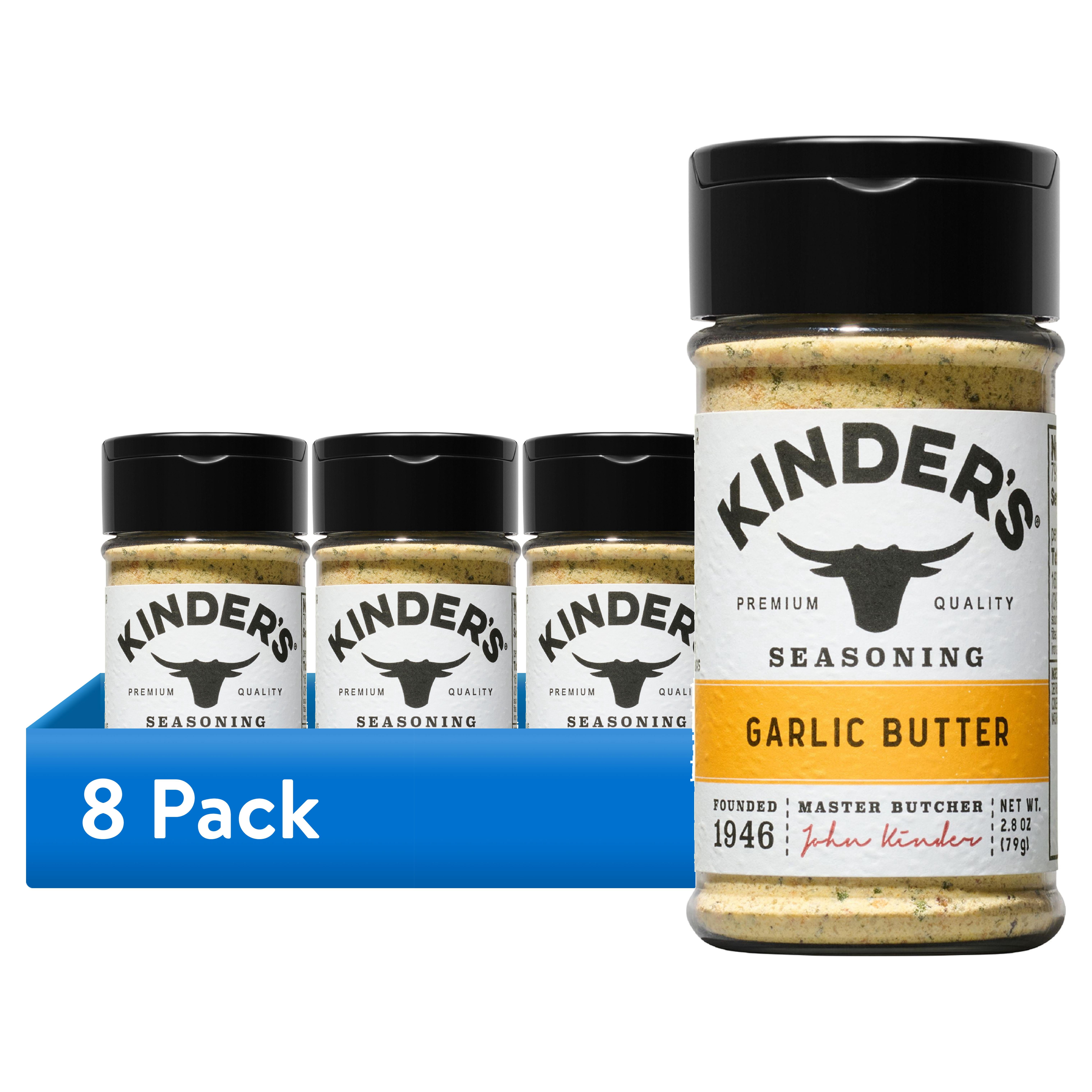 (8 pack) Kinder's Garlic Butter Seasoning Blend with Sea Salt, Garlic, and Spices, 2.8 oz