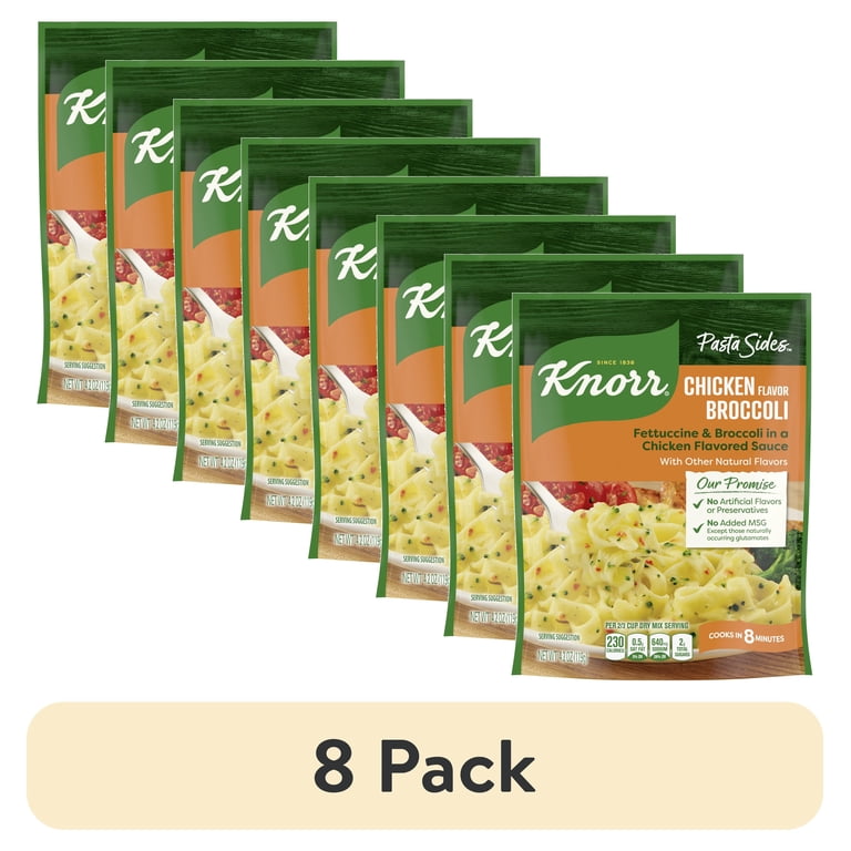 8 pack) Knorr No Artificial Flavors Chicken Broccoli Fettuccine