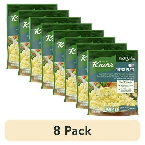 (8 pack) Knorr Pasta Sides Four Cheese Fusilli Pasta Made with No Artificial Flavors, 4.1 Oz Pouch
