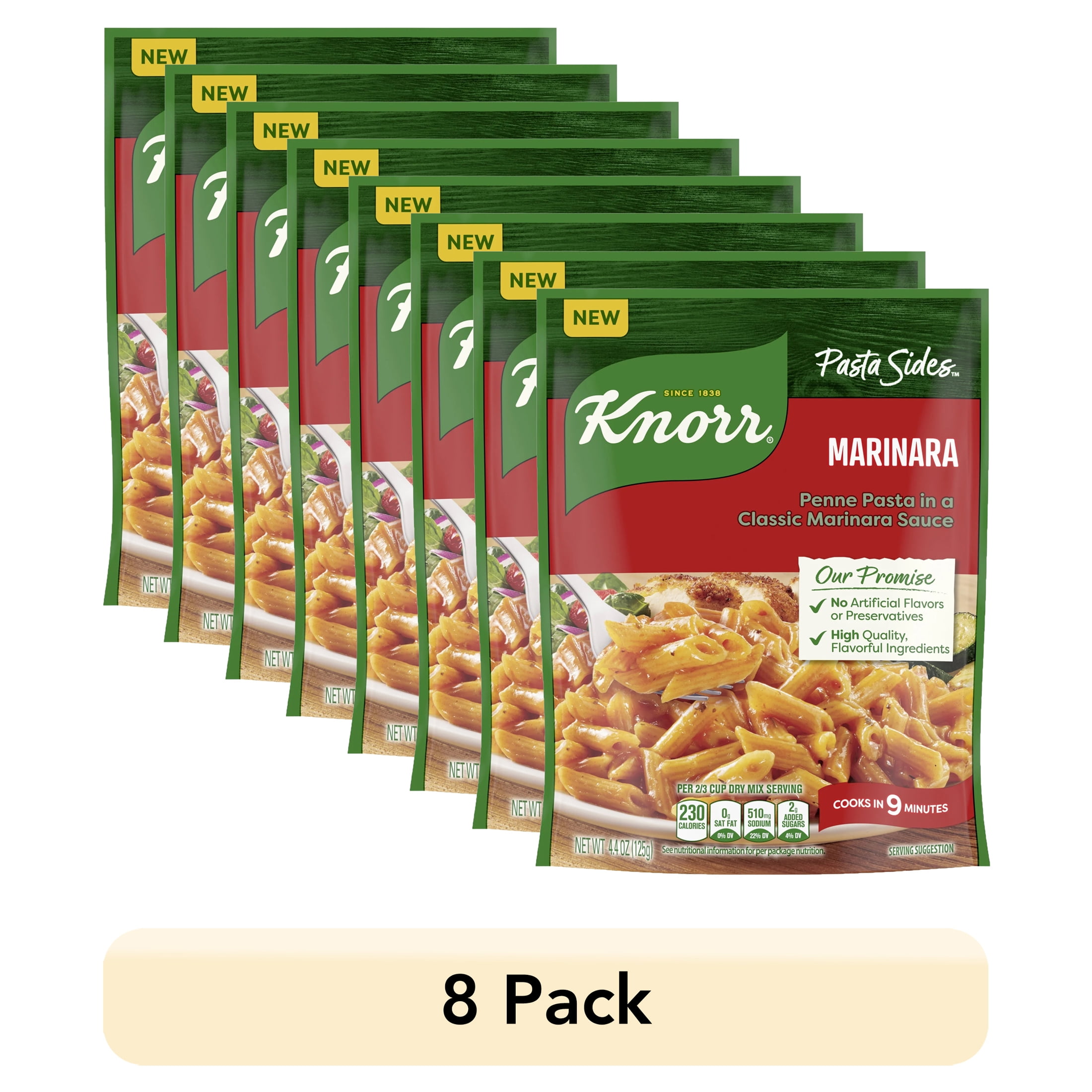 8 pack) Knorr Pasta Sides Marinara Penne Made with No Artificial