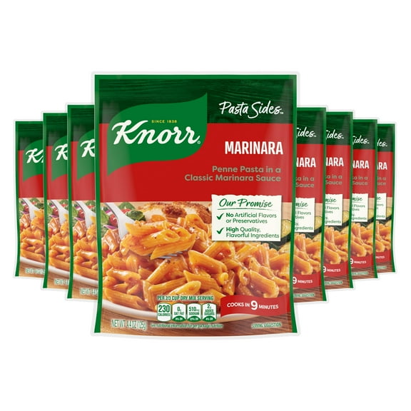 (8 pack) Knorr Pasta Sides Marinara Penne Made with No Artificial Flavors, 4.4 Oz Pouch