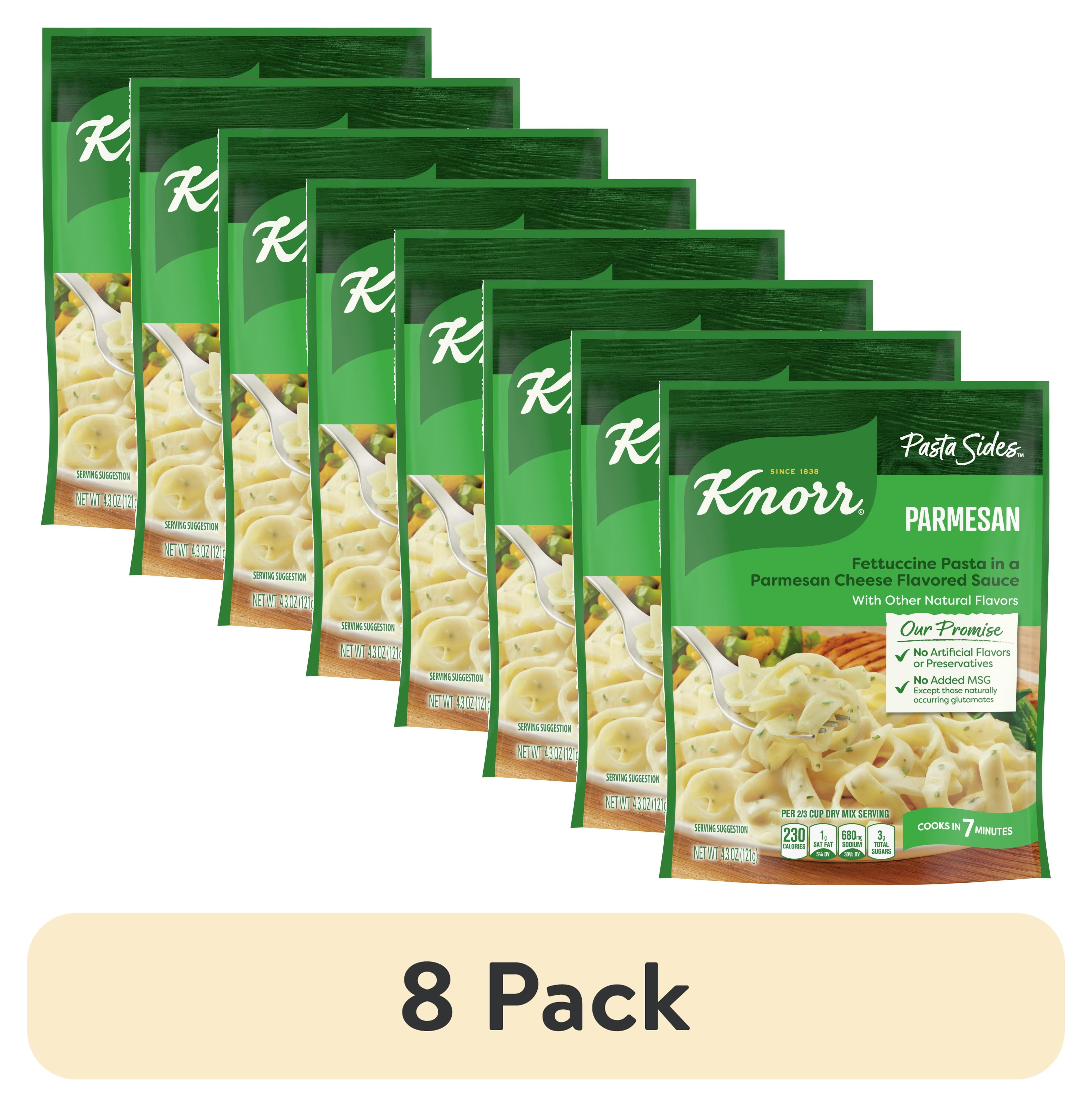 8 pack) Knorr No Artificial Flavors Parmesan Pasta Sides, 7 Minute