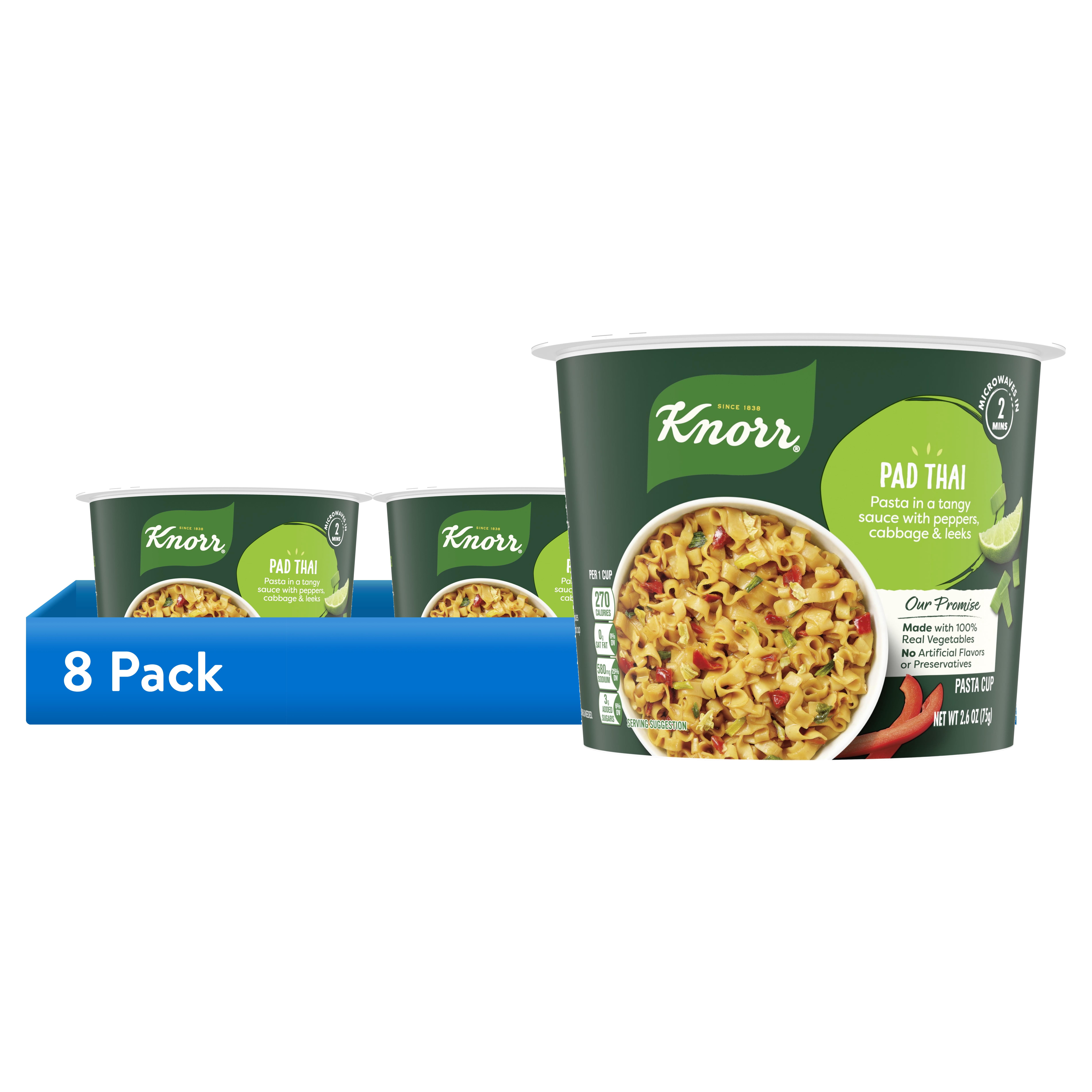 (8 pack) Knorr Pasta Sides Pad Thai Noodles Made with Real Vegetables, 2.6 Oz Cup