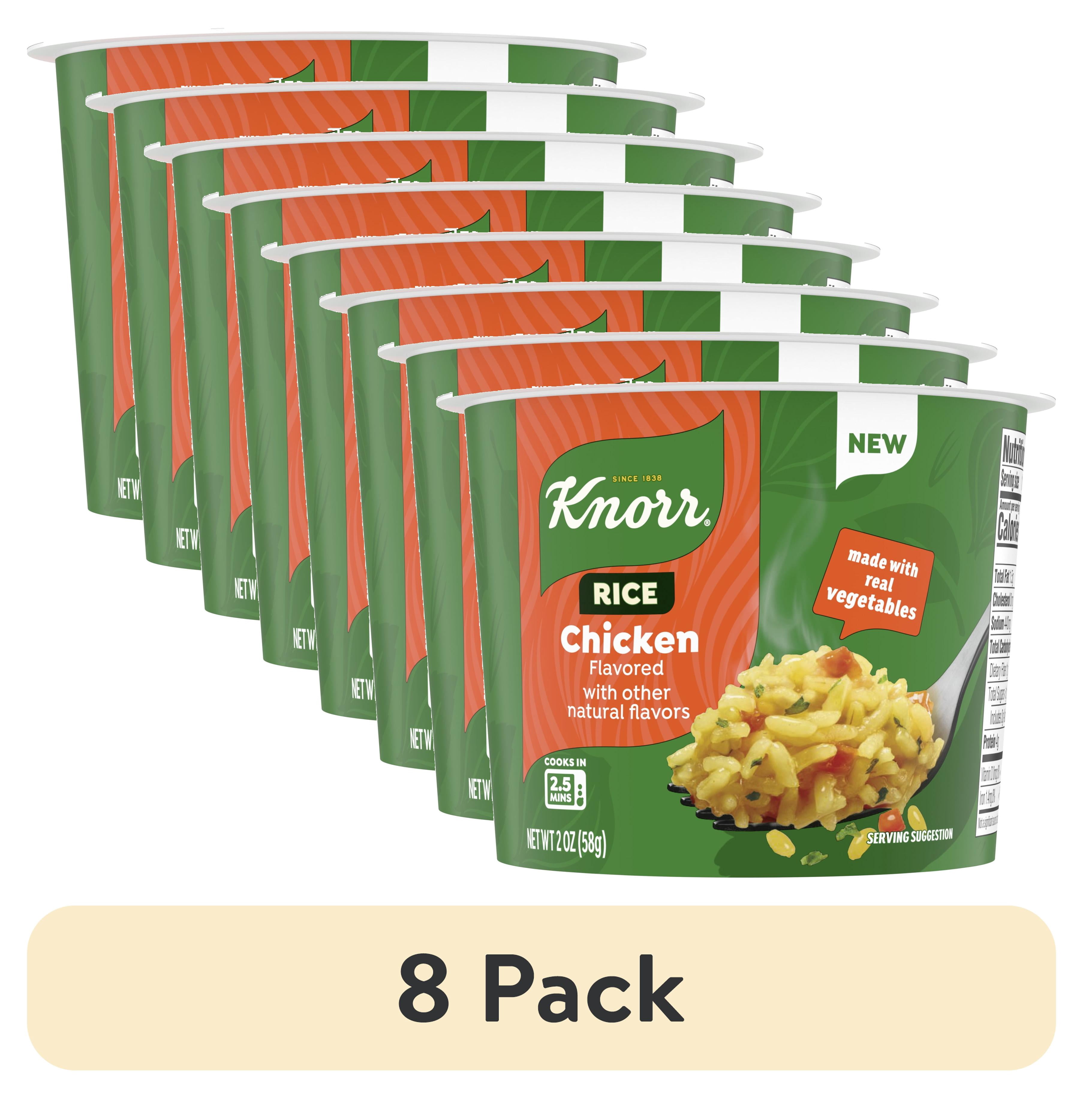 (8 pack) Knorr Sides Chicken Rice Cups, Made With Real Vegetables, 2.0 oz