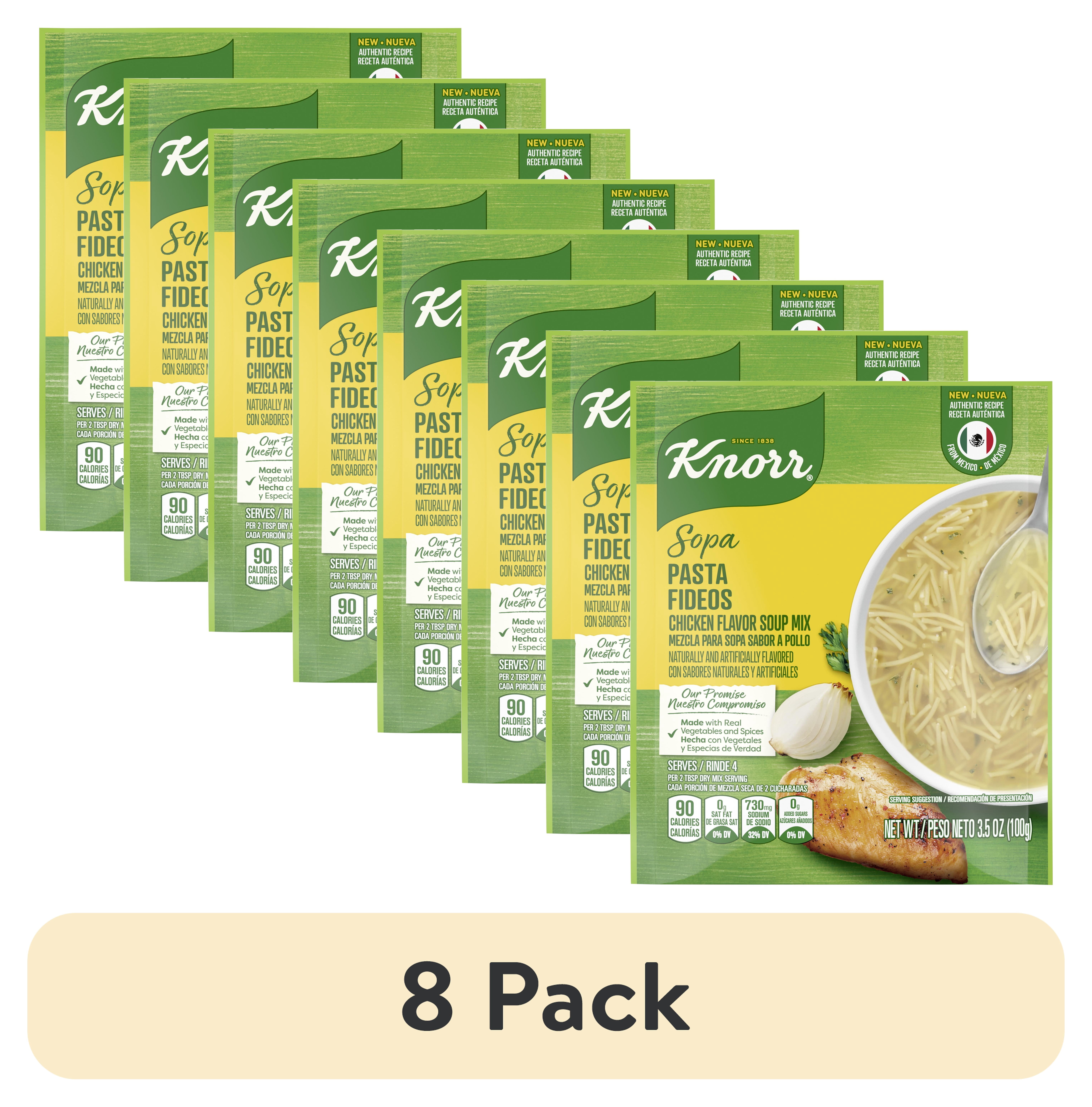 (8 pack) Knorr Sopa Chicken Noodle Pasta Soup Mix, 3.5 oz Pouch