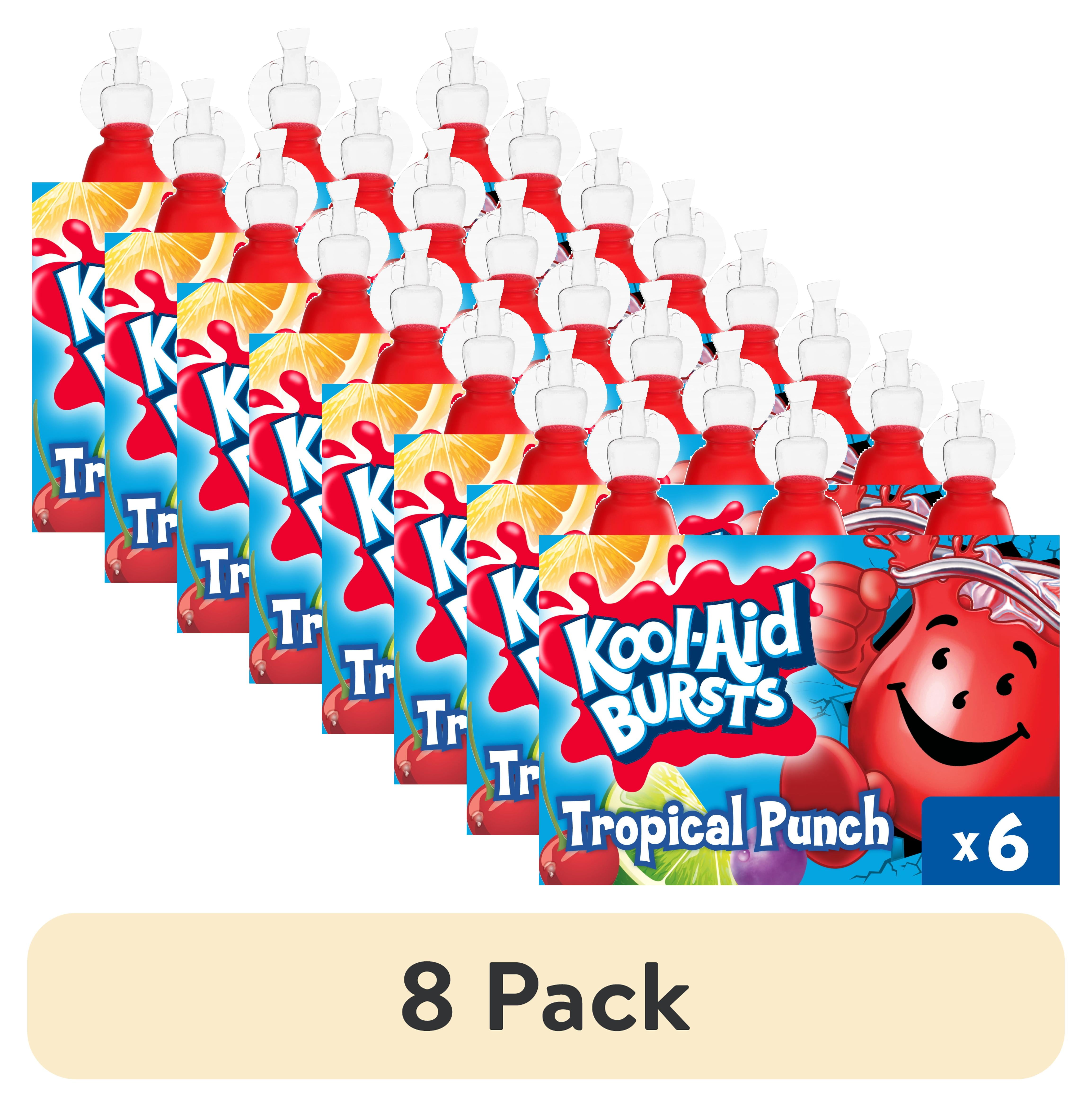 8 pack) Kool-Aid Bursts Tropical Punch Artificially Flavored Soft