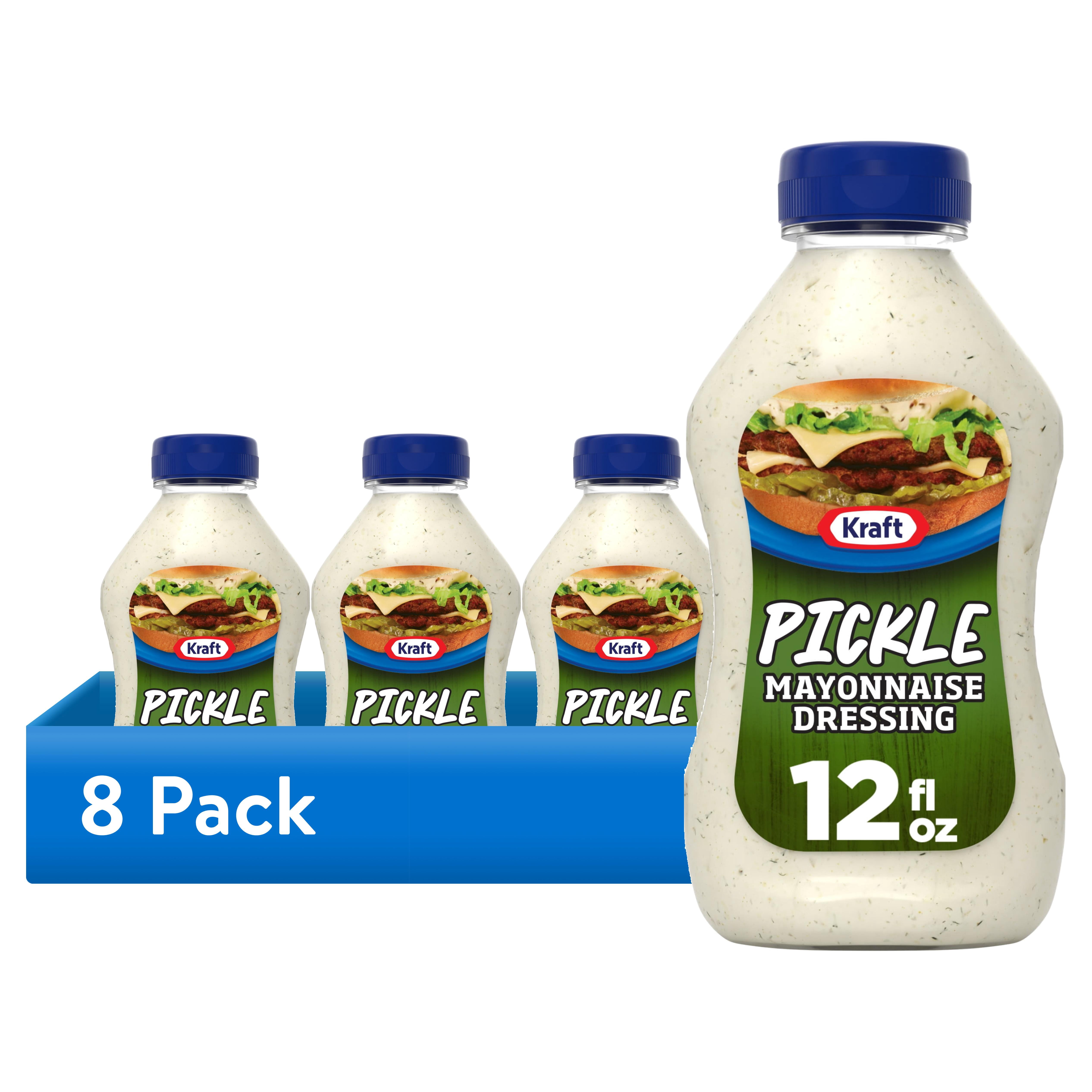 (8 pack) Kraft Pickle Mayonnaise Dressing, 12 fl oz Bottle