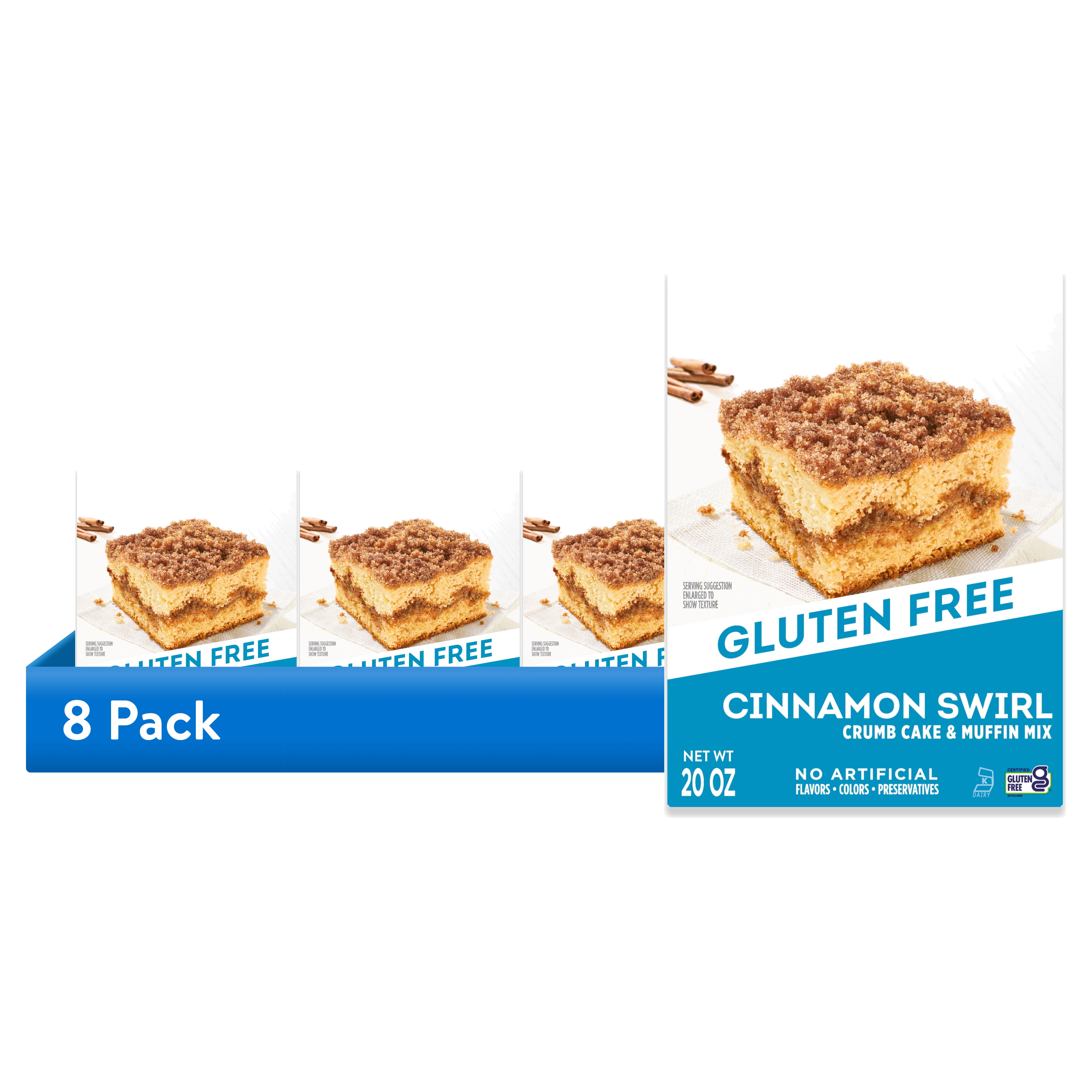 Krusteaz Gluten Free Cinnamon Swirl Crumb Cake and Muffin Mix, 20