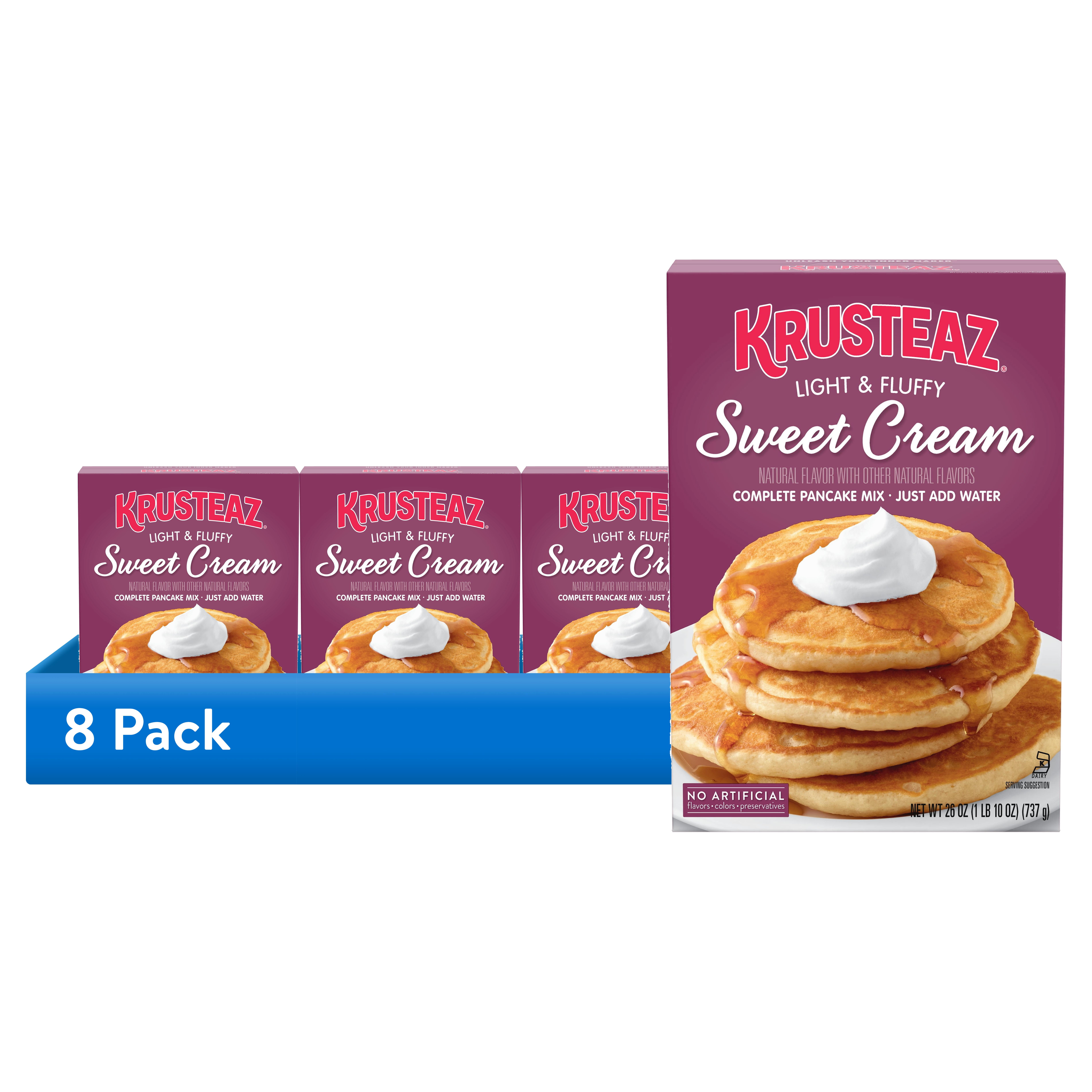 8 pack) Krusteaz Sweet Cream Pancake and Waffle Mix, Light