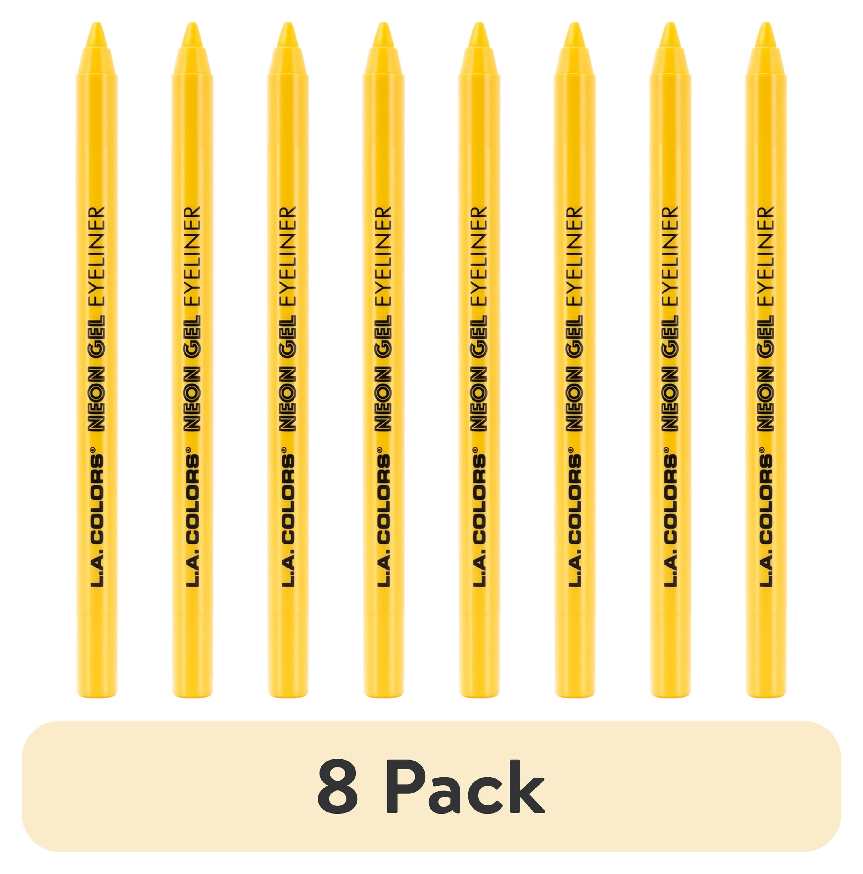 (8 pack) L.A. Colors Smudge & Transfer proof Smooth Glide-on Gel Eyeliner Citrus, Yellow