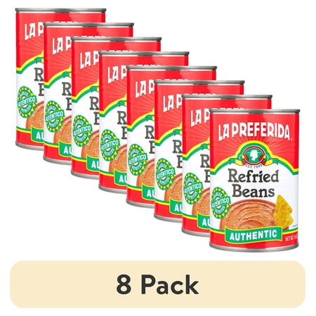 (8 pack) La Preferida Refried Beans, 16 oz, Can