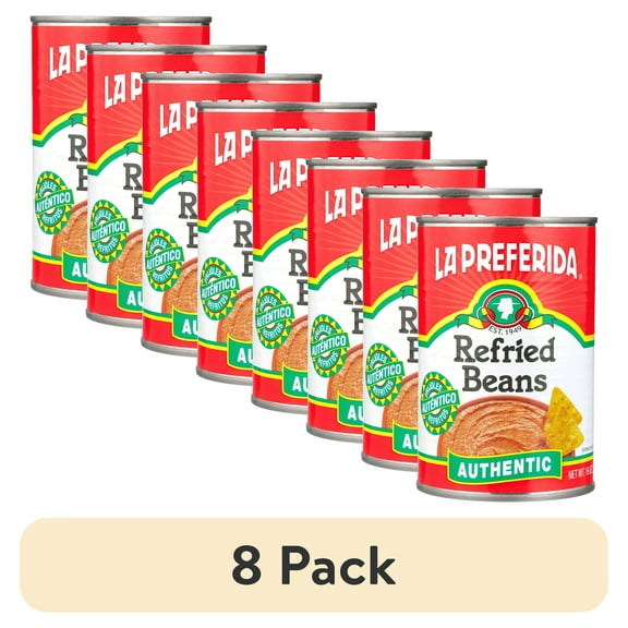 (8 pack) La Preferida Refried Beans, 16 oz, Can
