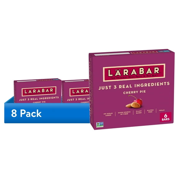 (8 pack) Larabar Cherry Pie Fruit and Nut Bars, Gluten Free and Vegan, 10.2 oz, 6 Ct