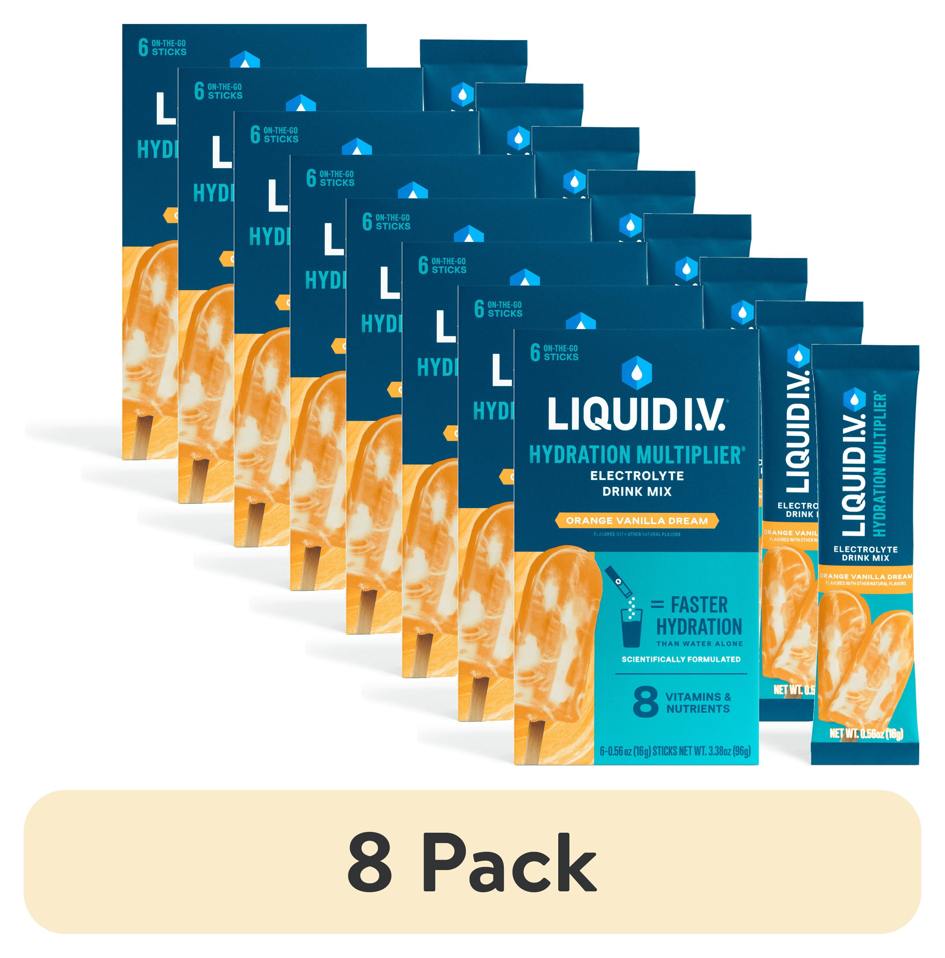 (8 pack) Liquid I.V.® Orange Vanilla Dream Hydration Multiplier® Powdered Electrolyte Drink Mix, 6 Count Packets