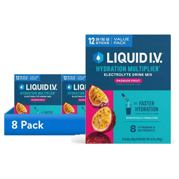Mutliplier (8 pack) Liquid I.V.® Blue Cotton Candy Hydration Multiplier® Powdered ...