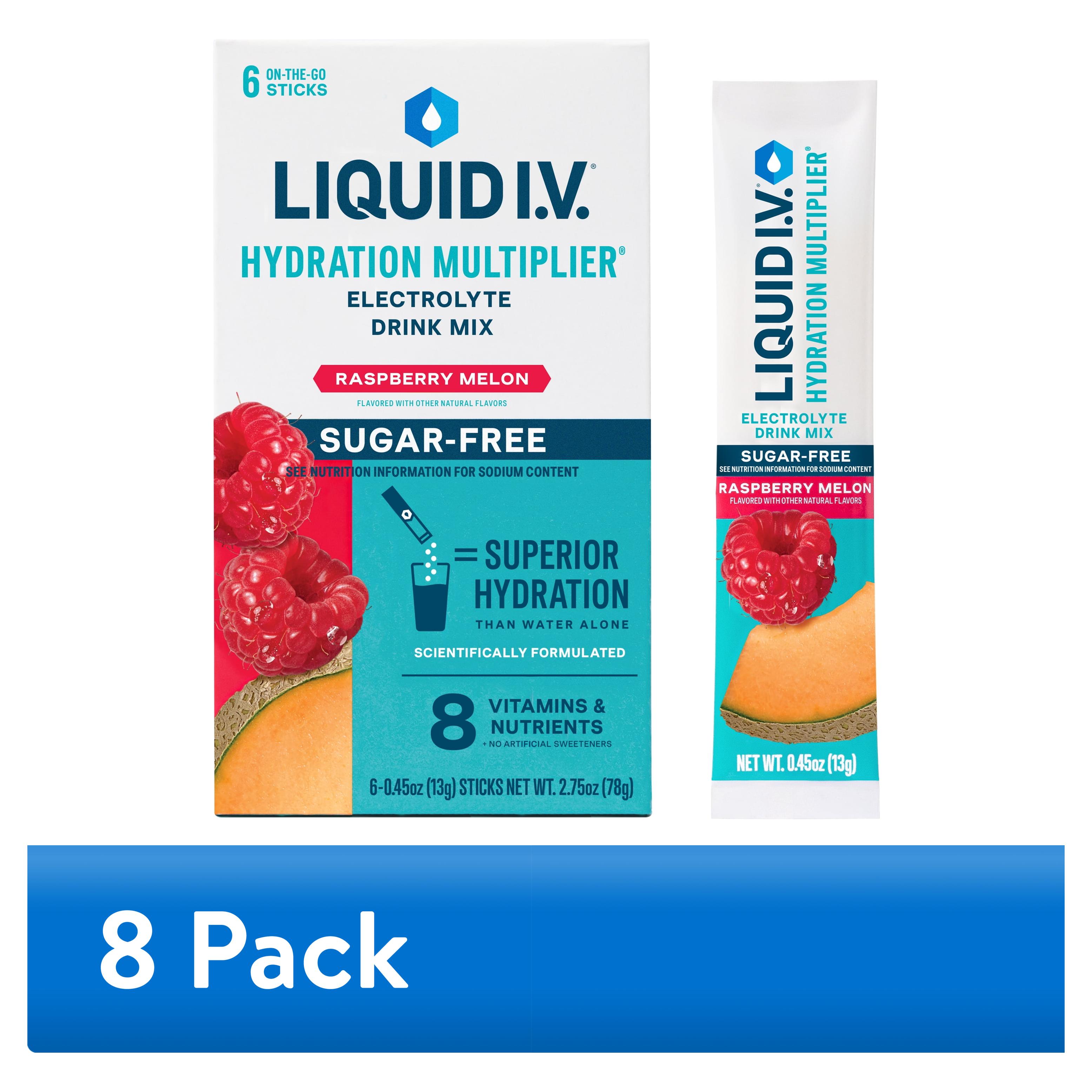 (8 pack) Liquid I.V.® Raspberry Melon Sugar-Free Hydration Multiplier ...