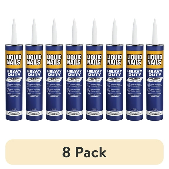 (8 pack) Liquid Nails Heavy Duty 10 oz. White Low VOC Construction Adhesive